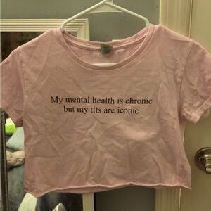 Funny Pink crop top